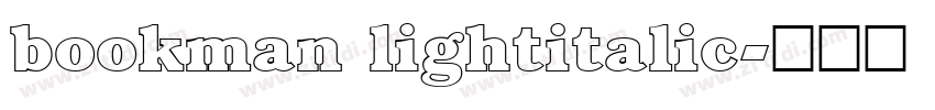 bookman lightitalic字体转换